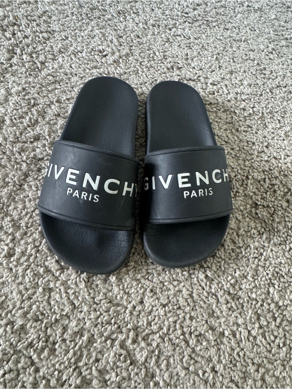Givenchy Black Kids Logo Slide Sandals
